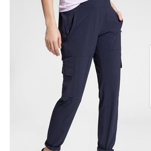 Athleta Navy Chelsea cargo pants- great for travel
